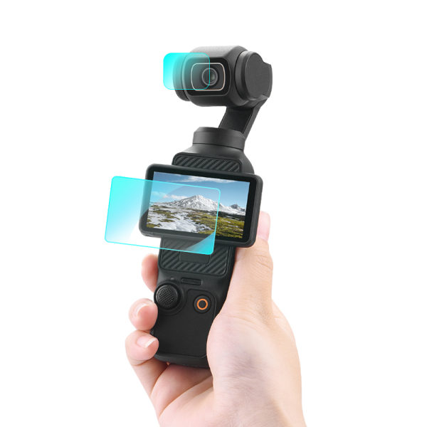 Linssin näytön karkaistu lasisuoja DJI Osmo Pocket 3:lle Läpinäkyvä