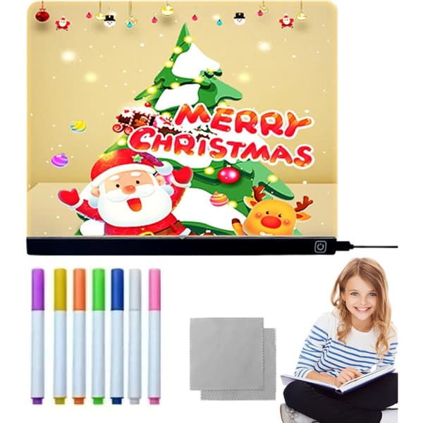 DIY Transparent LED Message Board - Ljus Upp Raderbar Akryl Ritbord med USB-C Medium Medium