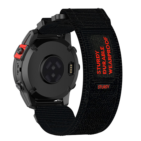 Garmin Nylon urrem til Garmin Fenix 8 Sort 20 mm