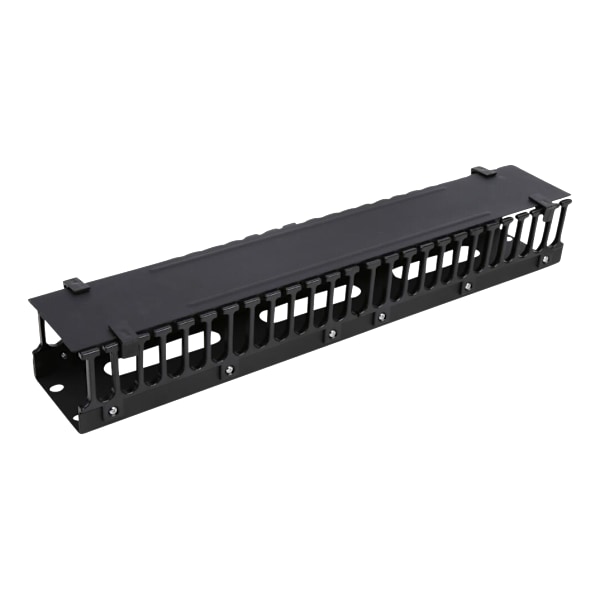 19" cable management, finger duct feedthrough, 2U