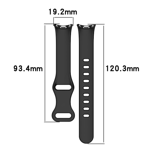 Silikonarmband för Xiaomi Mi Band 9/8 Svart
