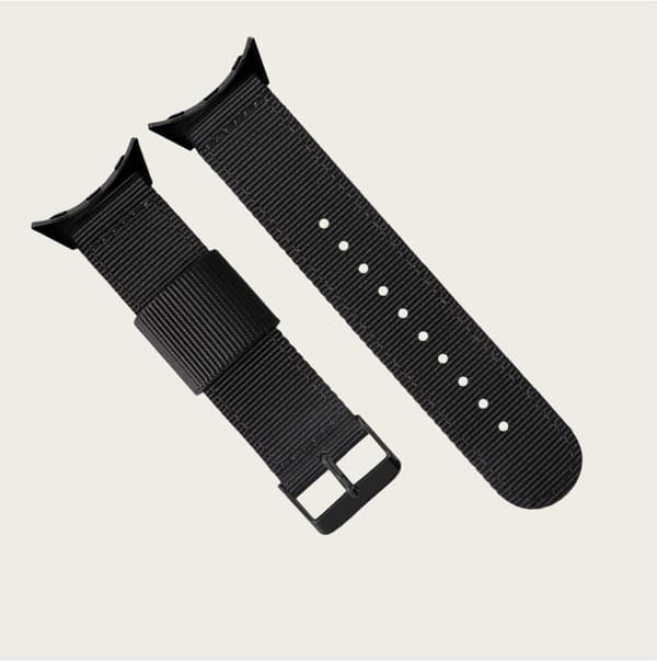 Nylon urrem til Google Pixel Watch 1/2/3 - 41mm Black Black