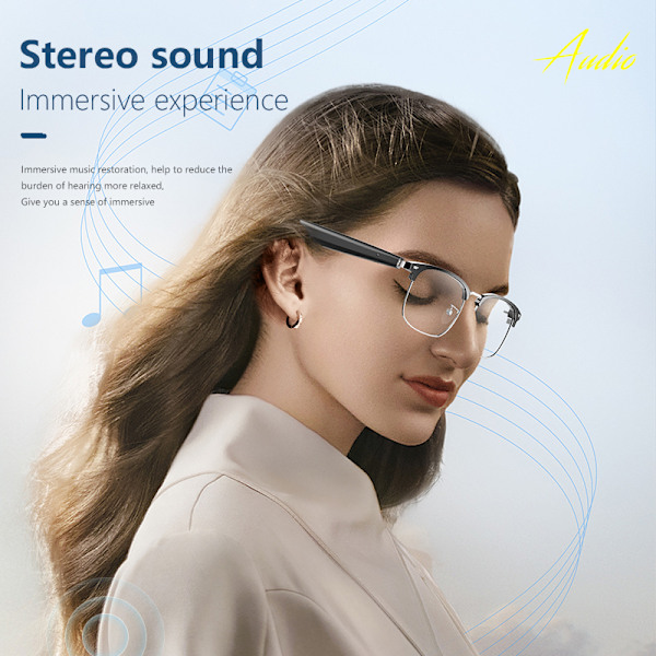 Smart Touch Översättning Bluetooth-glasögon