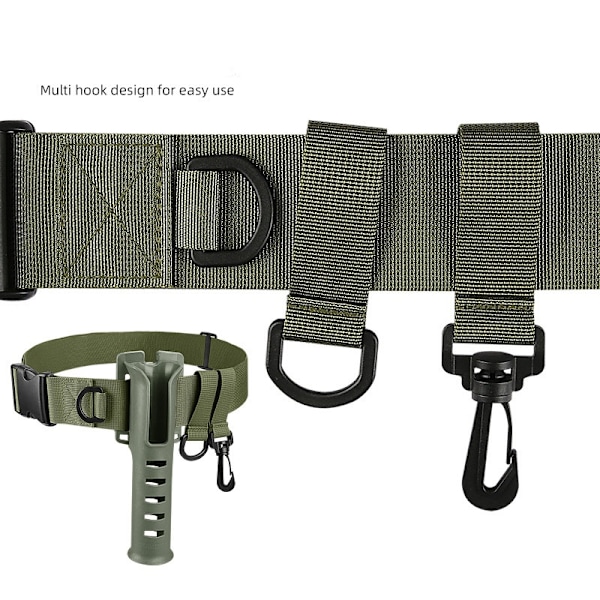 Tactical Fishing Belt with Rod Holder Ruohon väri