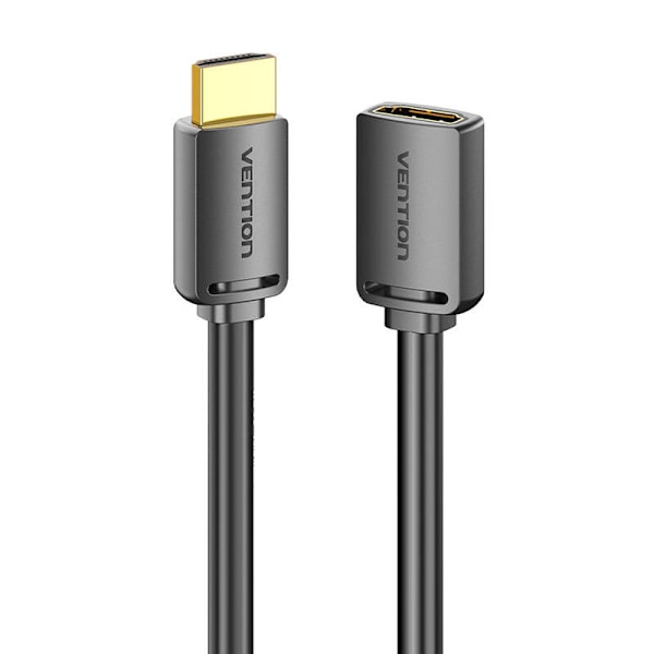 HDMI 2.0 uros-HDMI 2.0 naaras jatkokaapelin tuuletus AHCBH 2m, 4K 60Hz, (musta)