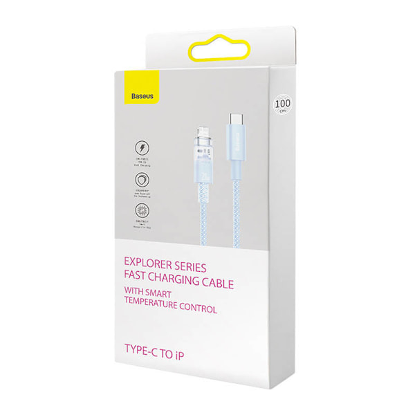 Pikalatauskaapeli Baseus USB-C - Lightning Explorer Series 1m, 20W (sininen)