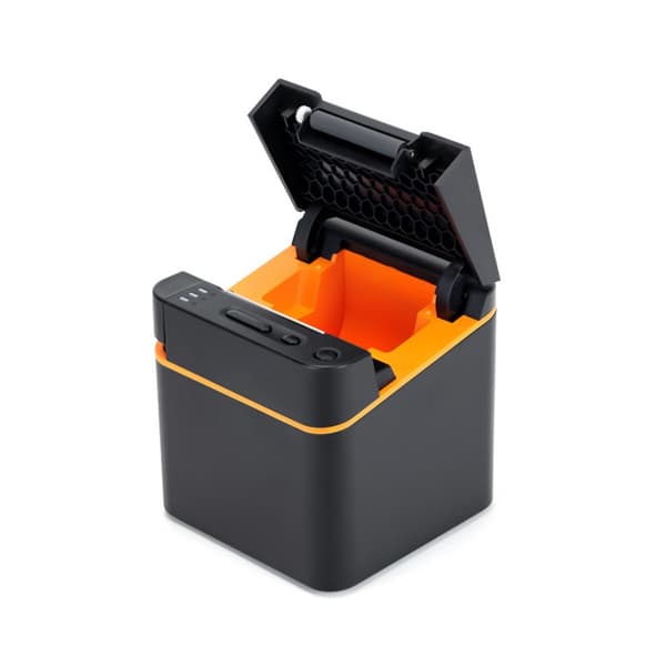 58 mm Bluetooth- og USB-kvitteringsprinter, 90 mm/s, 203 dpi, kompakt printer til butikker, caféer og restauranter med EU-stik