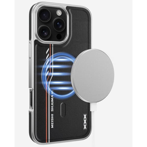 Sort Magnetisk Etui Kompatibelt med iPhone 17 Pro - Diamanttekstur, Stødsikker Beskyttelse