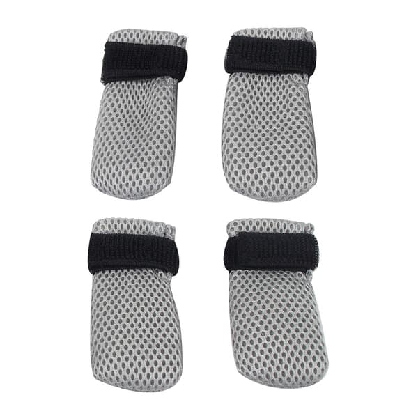 Anti-Scratch Mjuka Husdjur Skor, 4 pack Gray S Gray S