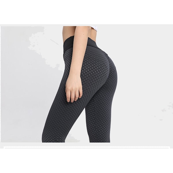 Högmidjade Svarta Yogabyxor L