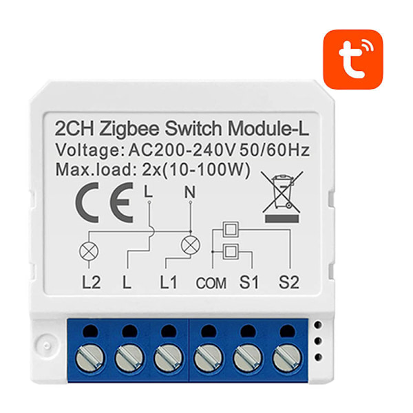 Smart Switch Module ZigBee Avatto LZWSM16-W2 Ei neutraalia TUYA