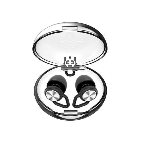 Støjreducerende ørepropper - Bullet Head Pro - Rhombus Accessories - Perfekt til søvn, arbejde og rejser Black + Silver Black + Silver