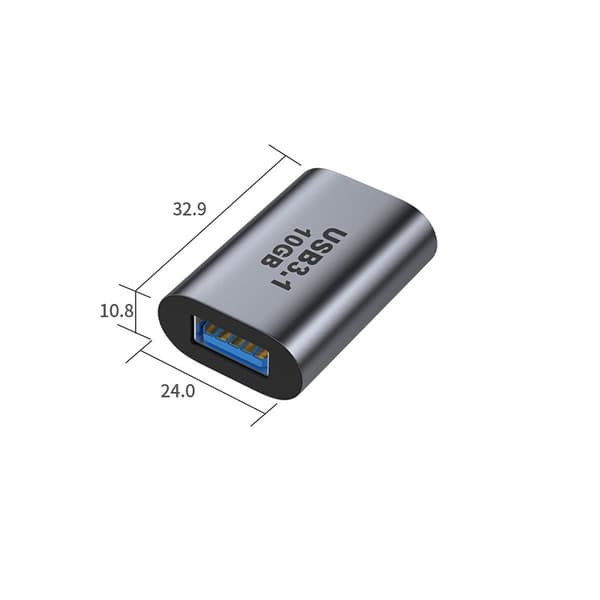 Type-C Naaras - USB Naaras Adapteri - Nopea 10 Gbps Muunnin