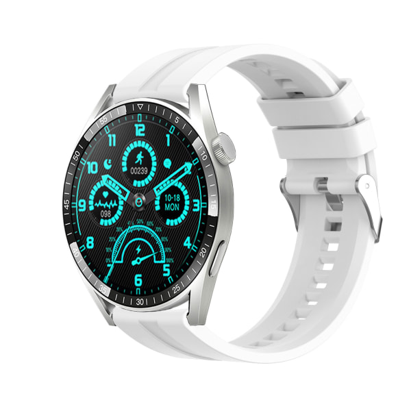 Klockarmband för 20 mm Garmin/Huawei/Samsung Galaxy Watch Siliko Vit