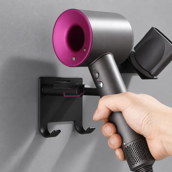 Universalholder til hårtørrer Black Black