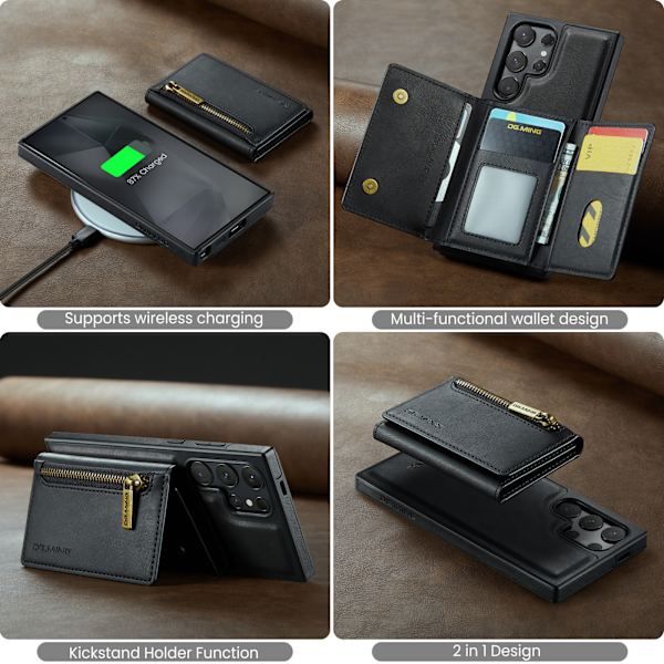 Samsung S24 FE fodral med RFID-skydd / Magnetisk plånboksfodral med korthållare