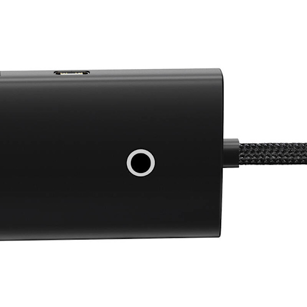 Baseus Lite Series Hub 4in1 USB till 4x USB 3.0, 25cm (svart)