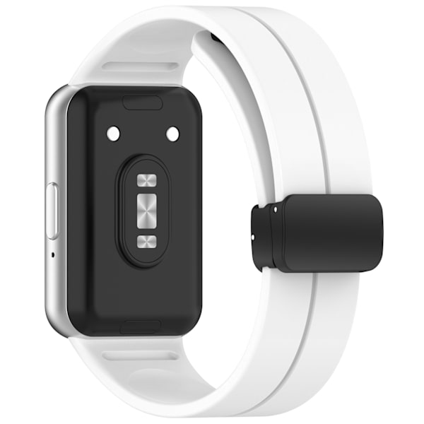 Silikonarmband med magnetisk stängning för Samsung Galaxy Fit 3 (SM-R390) Vit