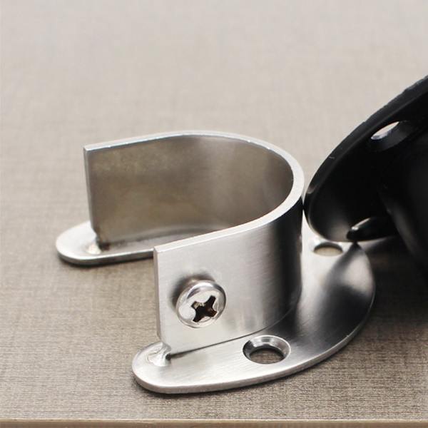 Fästen för Garderobsstång i Rostfritt Stål, 2-pack Silver S