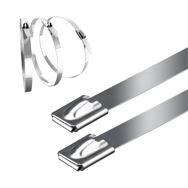 Buntband i rostfritt stål 100-pack Silver 300 mm Silver 300 mm
