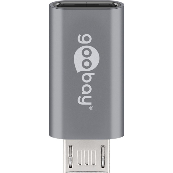 USB-adapter Micro-USB till USB-C™, OTG, grå