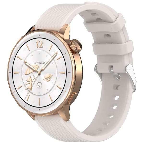 Stilfuld silikonerem til OPPO Watch X2 Mini (18mm) White White