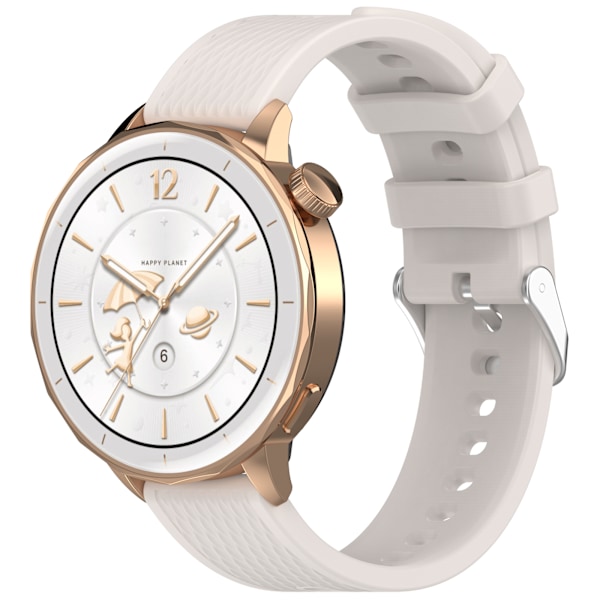 Tyylikäs silikoniranneke OPPO Watch X2 Minille (18 mm) Valkoinen