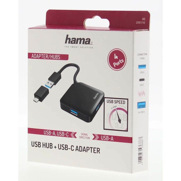 Hubb USB/USB-C 1:4 1,5 Gbit/s