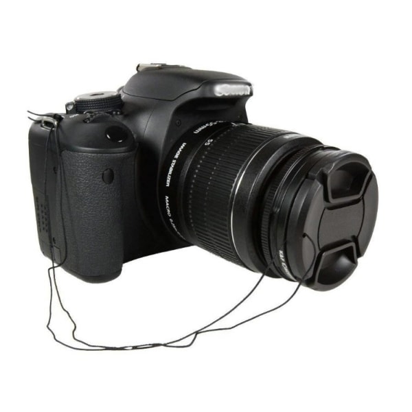 Universellt linsskydd med rem för Canon Nikon Sony Pentax SLR-kameror 77 mm