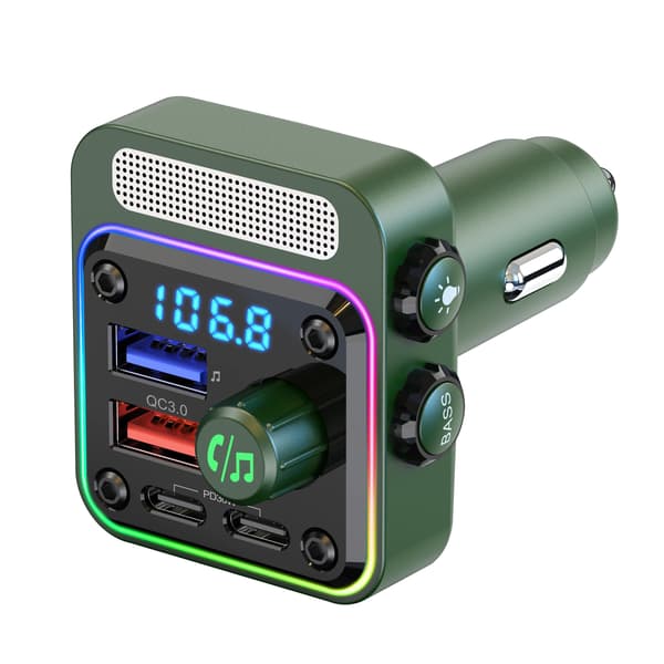 Bluetooth FM-Sändare V5.0 Green Green