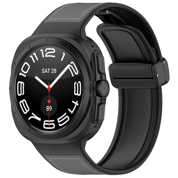 Samsung Watch Ultra 47 mm:n silikoniranneke magneettilukolla Harmaa