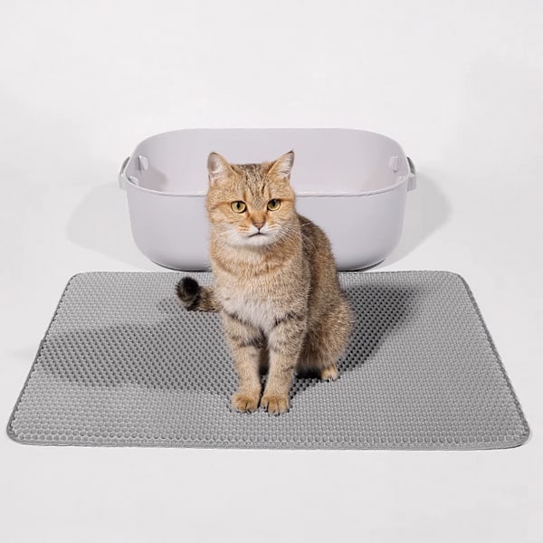Kattsandsmatta Kattlådematta Grå
