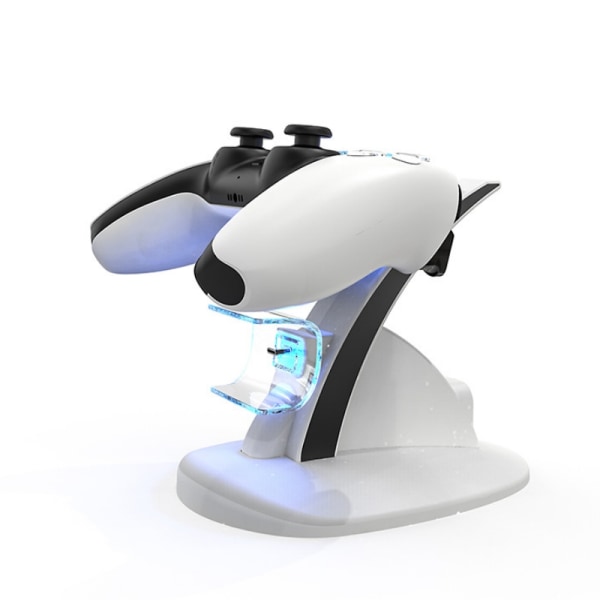 PS5 controller ladestation med to slots Hvid
