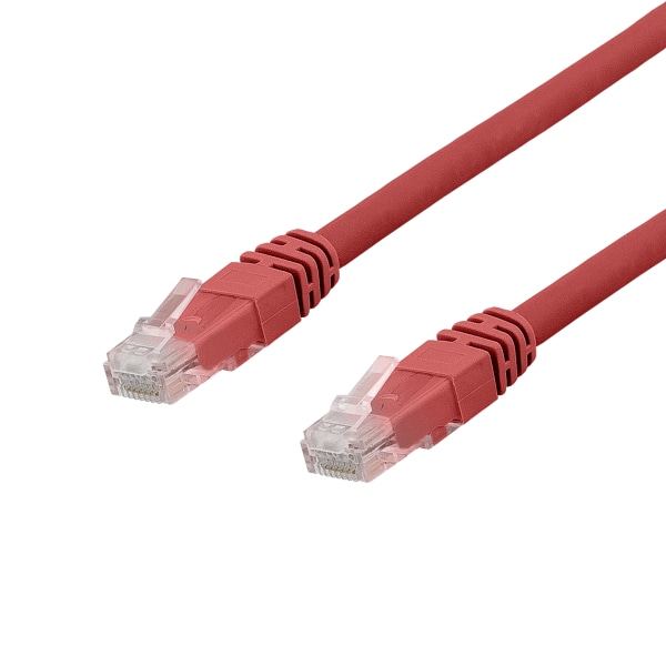 U/UTP Cat6a patch cable, LSZH, 0.3m, red