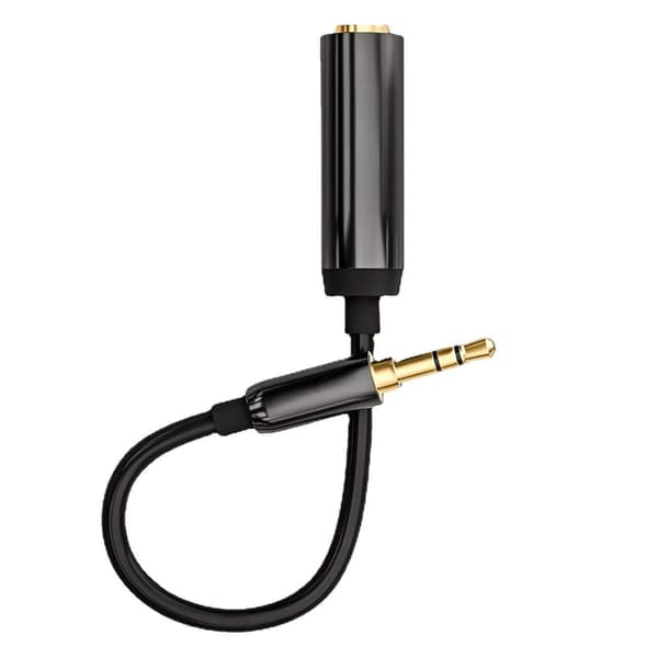 3.5mm til 6.35mm hun lydadapterkabel - Sort 0.3m 0.3m