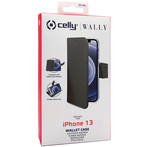 Lompakkokotelo iPhone 13 musta