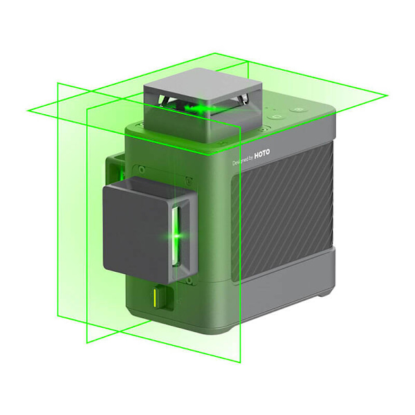 Självnivellerande 3D 360 korsnivålaser HOTO QWFGJ002 (±3mm/10m 5200mAh)