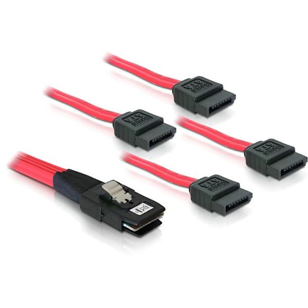 Multilane SAS-cable SFF8087 till 4xSATA 7-pin, 50 cm