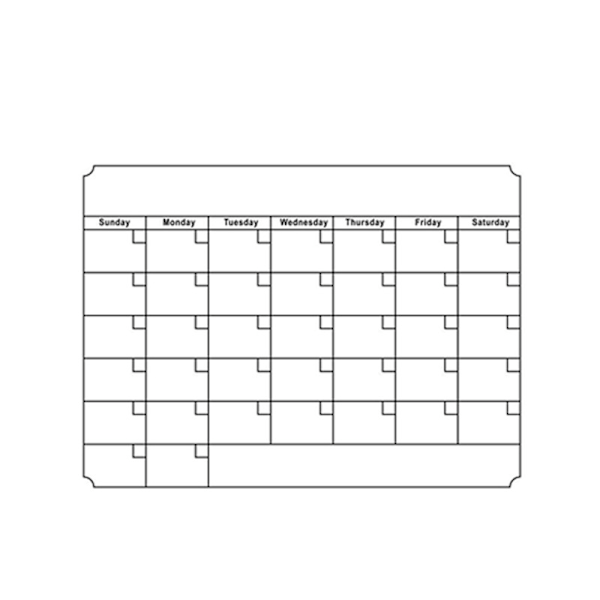 Magnetic Weekly Planner Board Valkoinen