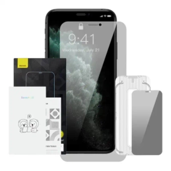 Baseus Crystal Privacy Protection Härdat glas 0,3 mm för iPhone X/XS