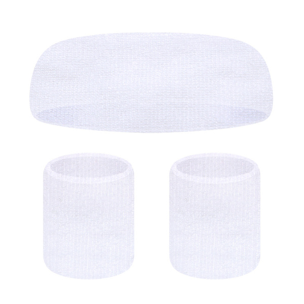 Svettband Set, 3 delar Vit