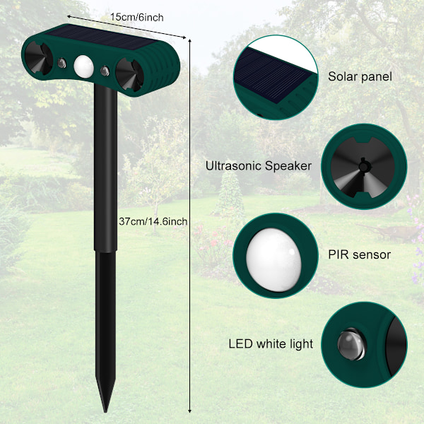 Solar Outdoor Motion Sensor Alarm - Ultralyd Solar Infrarød Induktionsalarm