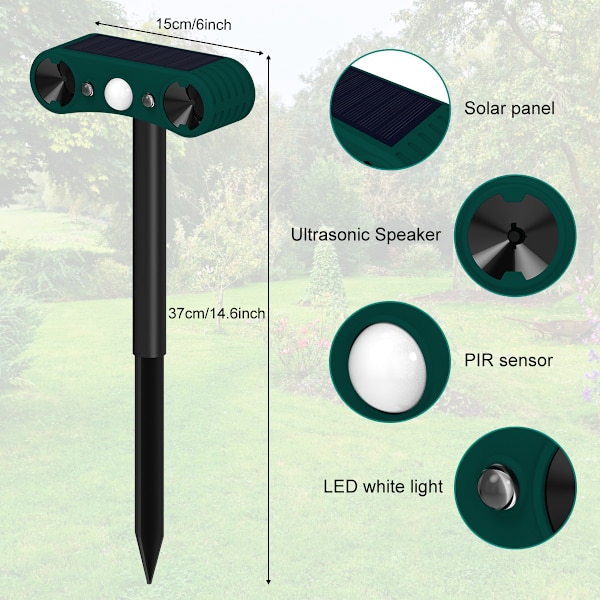 Solar Outdoor Motion Sensor Alarm - Ultrasonic Solar Infrared Induction Alarm