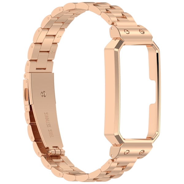Ruostumattomasta teräksestä valmistettu ranneke Huawei Band 10/9/8 -laitteelle Ruusukulta