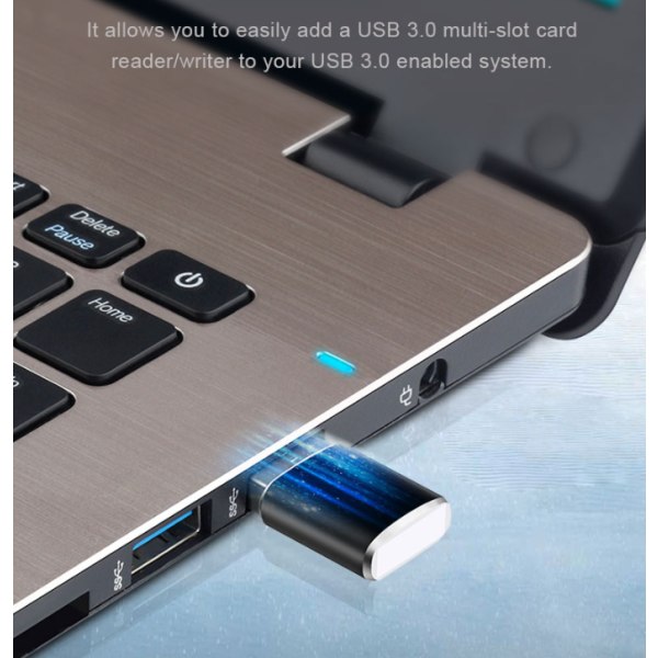 USB 3.0 (hane) till USB-C (hona) adapter Svart
