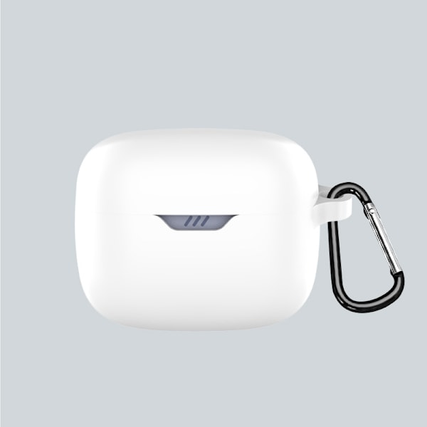 Beskyttende etui til JBL Tune Buds med karabiner Hvid