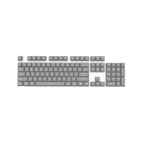 ABS keycaps shine-through closed-legend til 61/87/104-key mekaniske tastaturer, stabilizer-kompatible, inkl. keycap puller Gray Gray