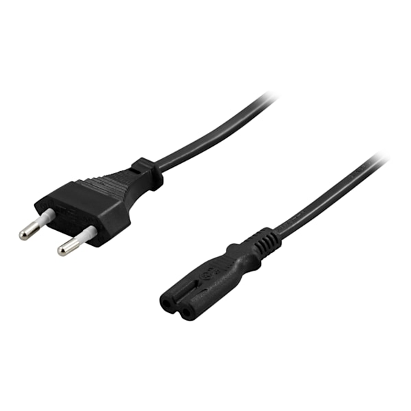Unearthed device cable CEE 7/16  IEC C7 5m black