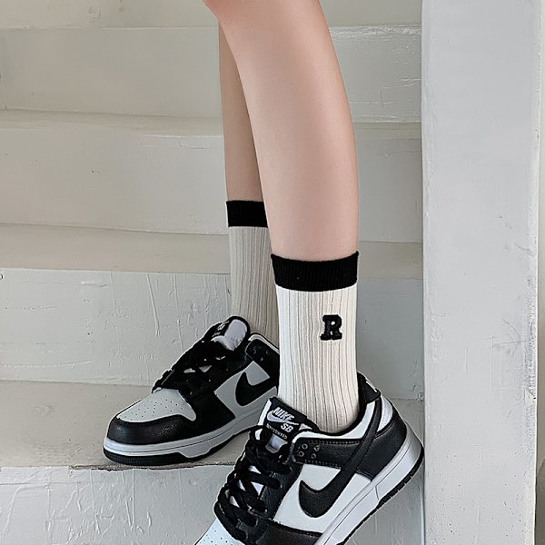5 par randiga mid-calf strumpor
