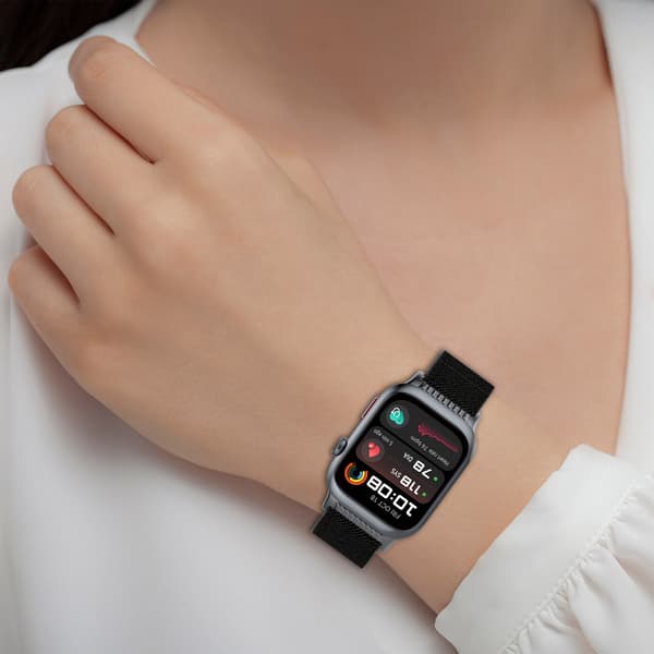 Huawei Watch D2 Nylon Elastisk Bånd: Justerbar & Vævet Rem Black Black